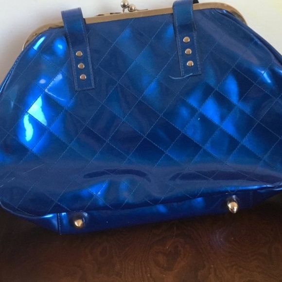 Retro Lux De Ville High Seas Kiss Lock large travel bag, - Picture 5 of 8